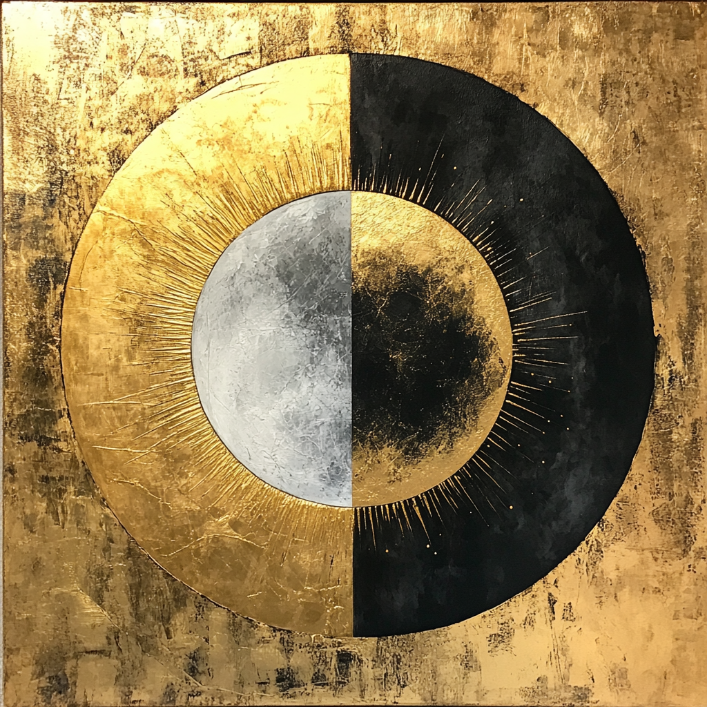 The Sun and Moon Eclipse Artwork