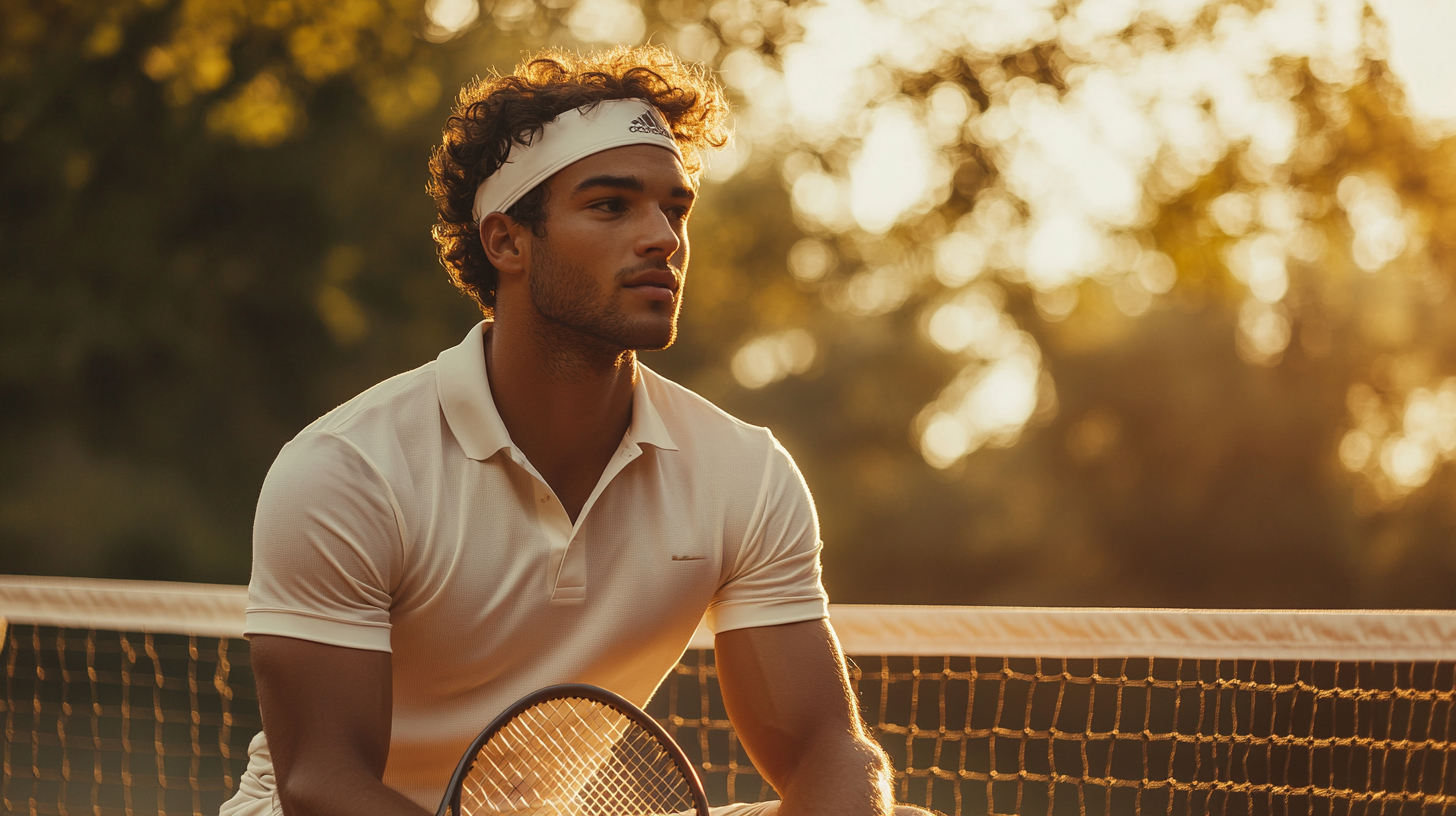 The Tennis Player Resting After Match