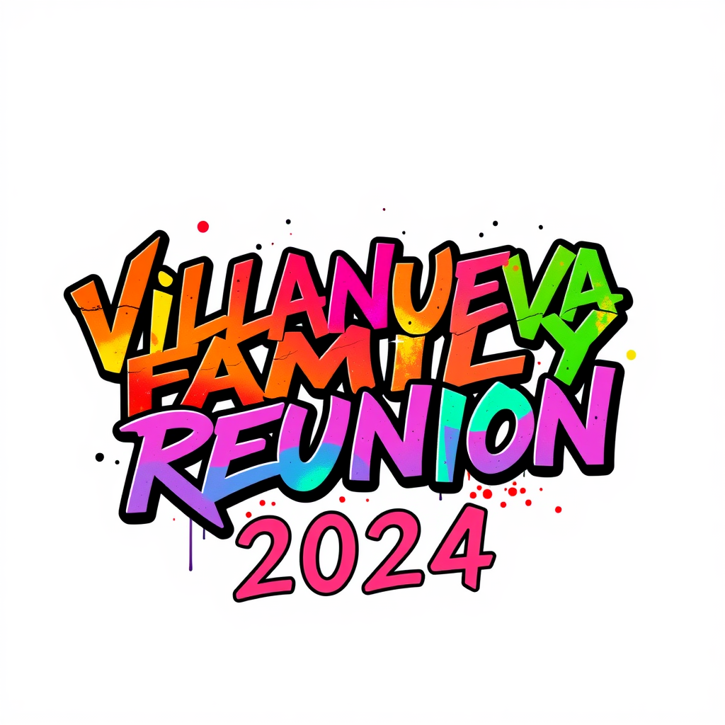 The Villanueva Family Reunion 2024 Graffiti Banner
