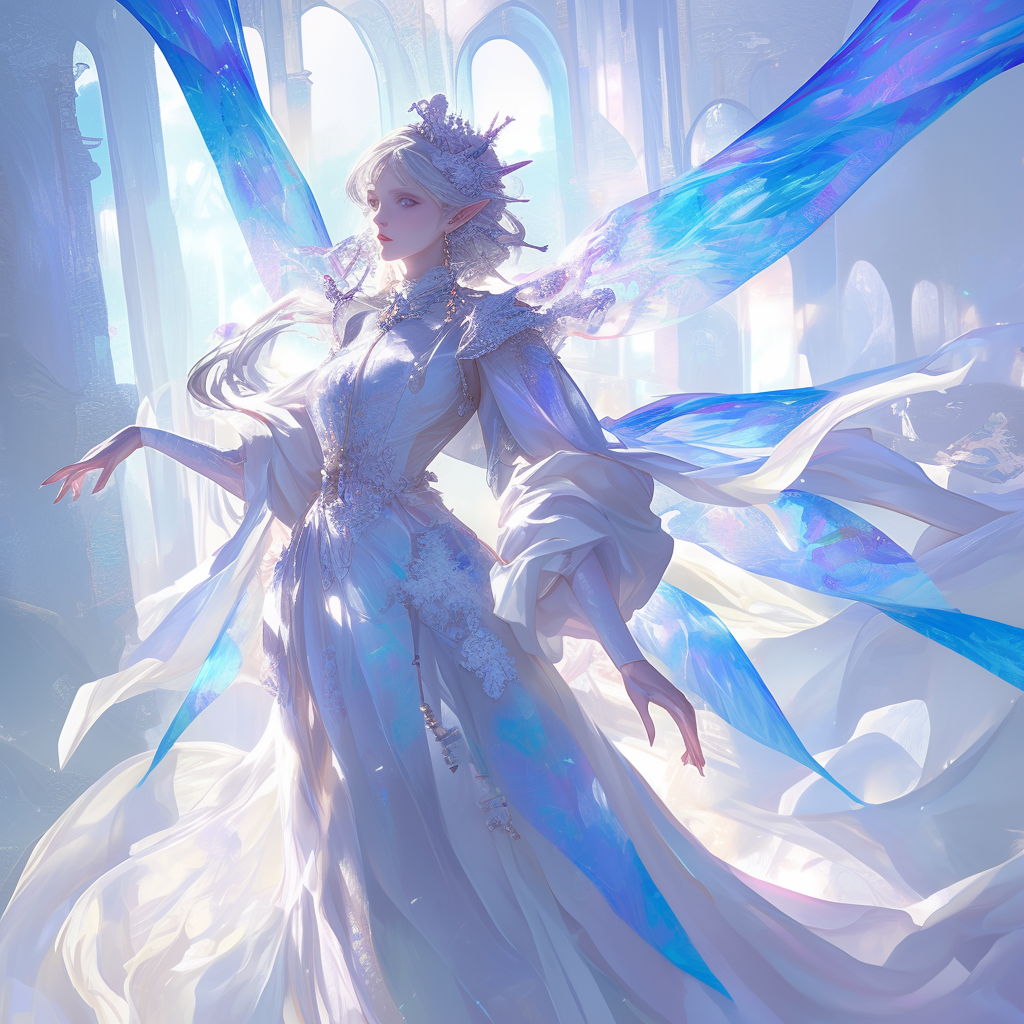 The White Fairy in Magical Kingdom: A Beautiful Image