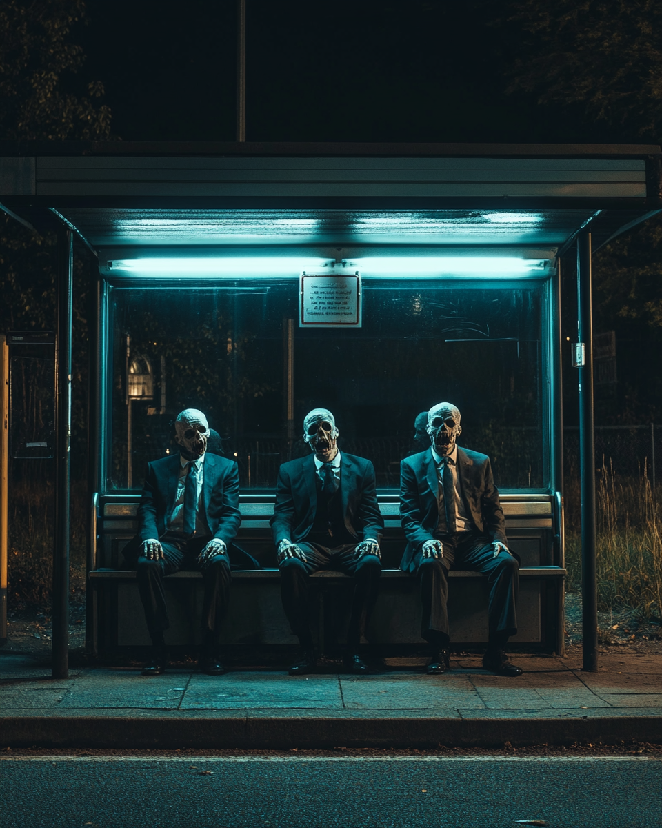 The Worried Man at the Spooky Bus Stop