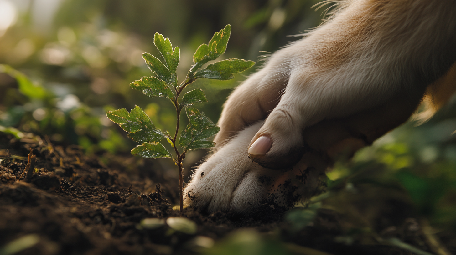 Three Animal Paws Plant Tree - Close-Up Photo