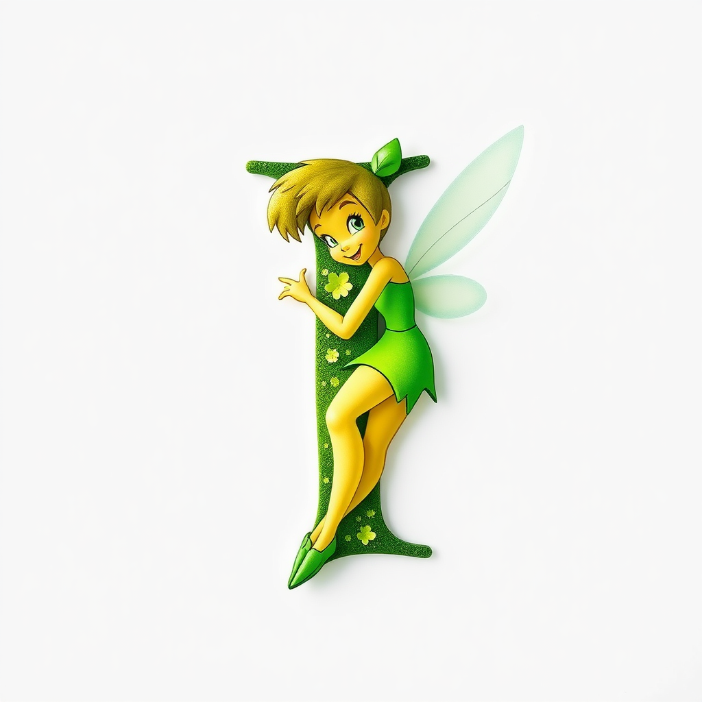 Tinker Bell Style Letter I Design