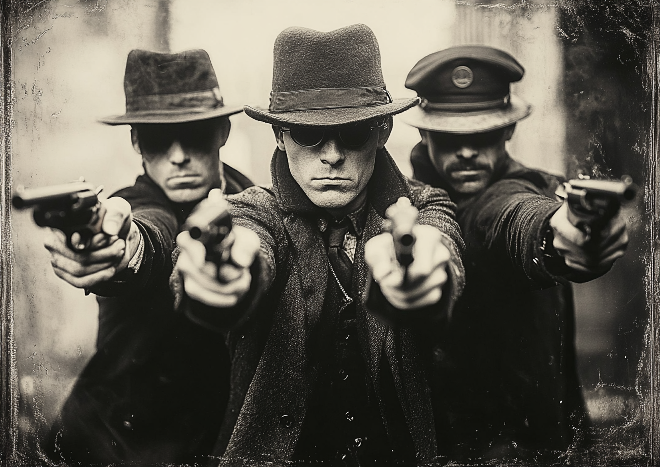 Tintype Poster 1940's Crime Scene Inspired by Peaky Blinders