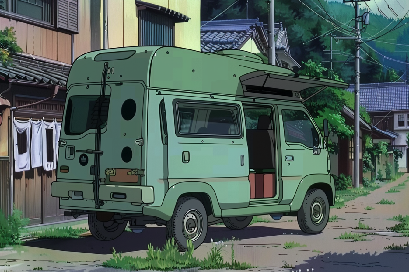 Tiny ligier js4 microvan from 2010 Studio Ghibli anime.