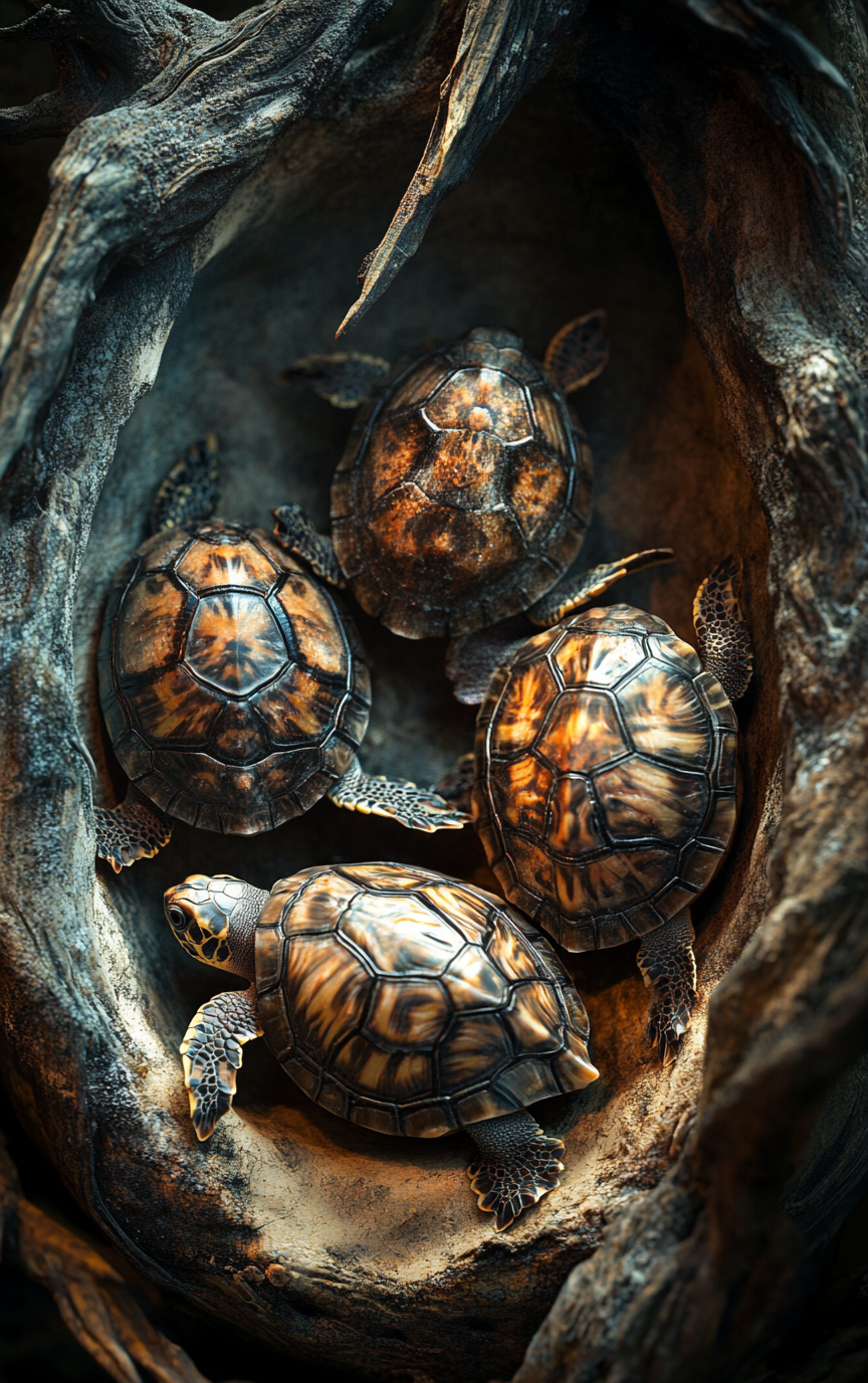 Tiny turtles communicating inside eggs before hatching