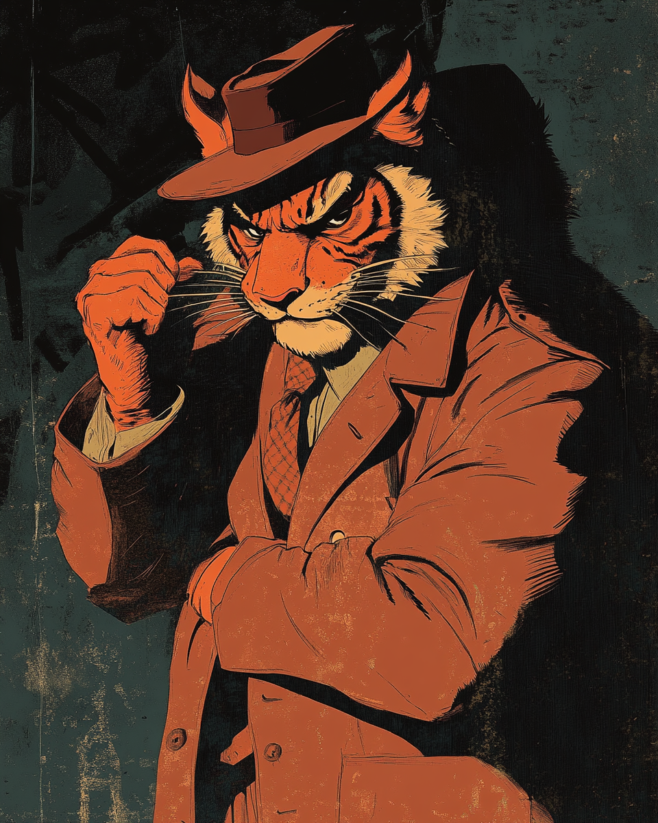 Tony the Tiger as Gangster in Shadowy Comic