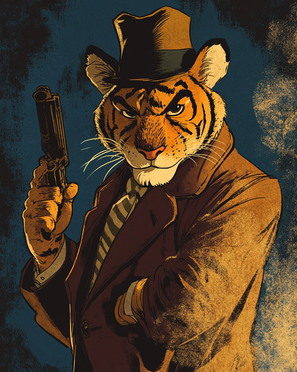 Tony the Tiger as a 1940s gangster on cover