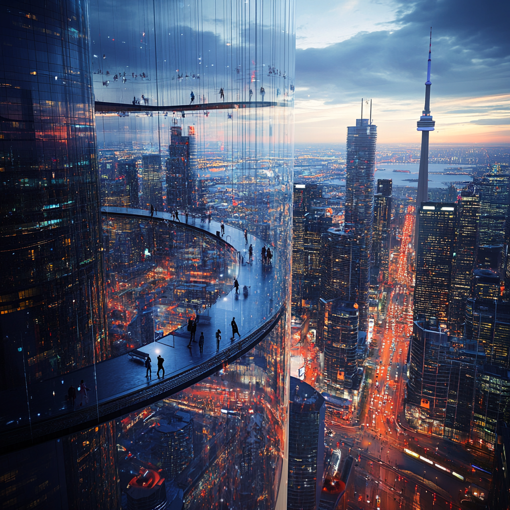 Toronto in 7000s: futuristic, creative, realistic, incredible city.