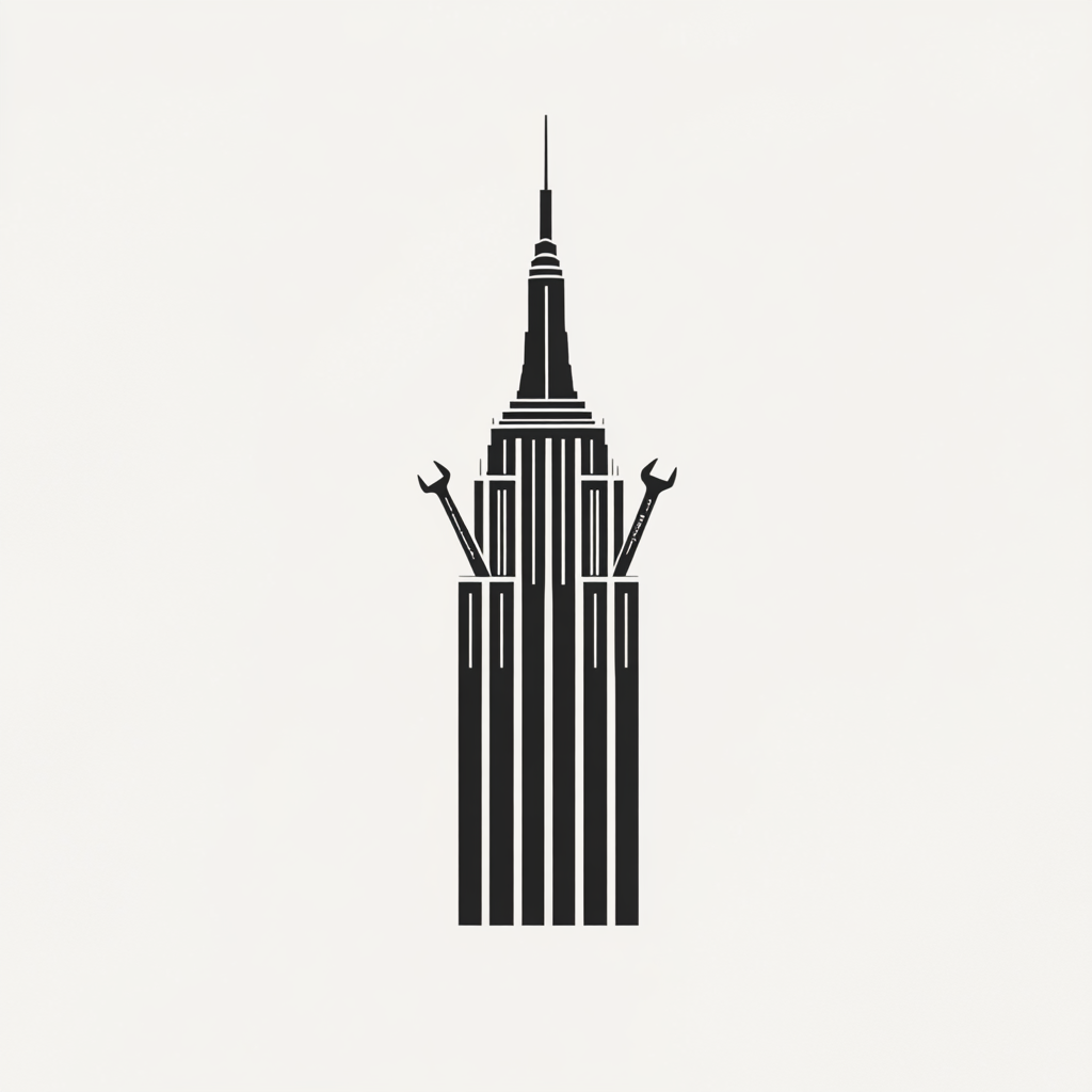 Trade Tool Buildings Surround Empire State Logo