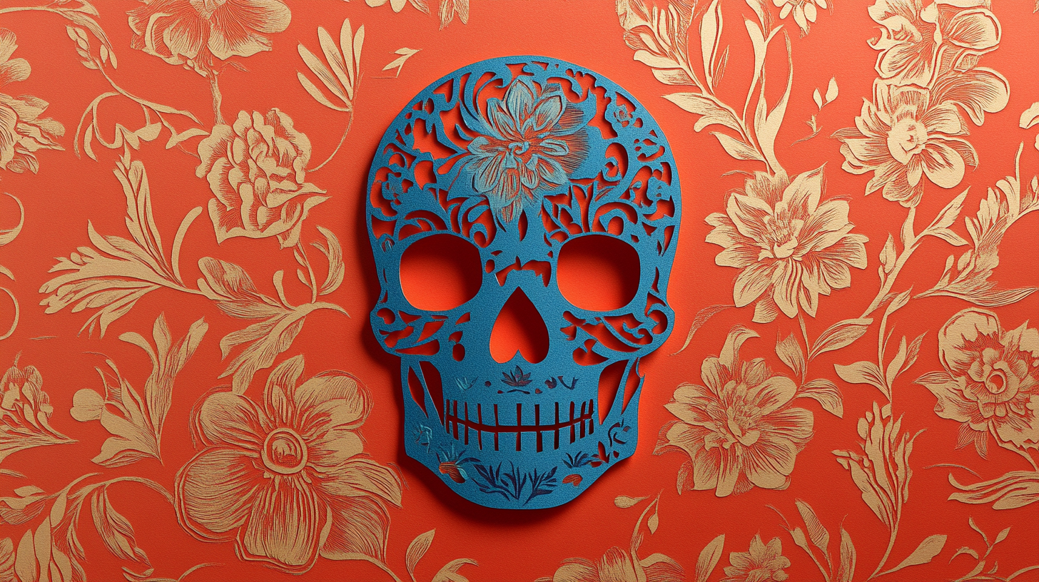 Traditional Día de los Muertos sugar skull