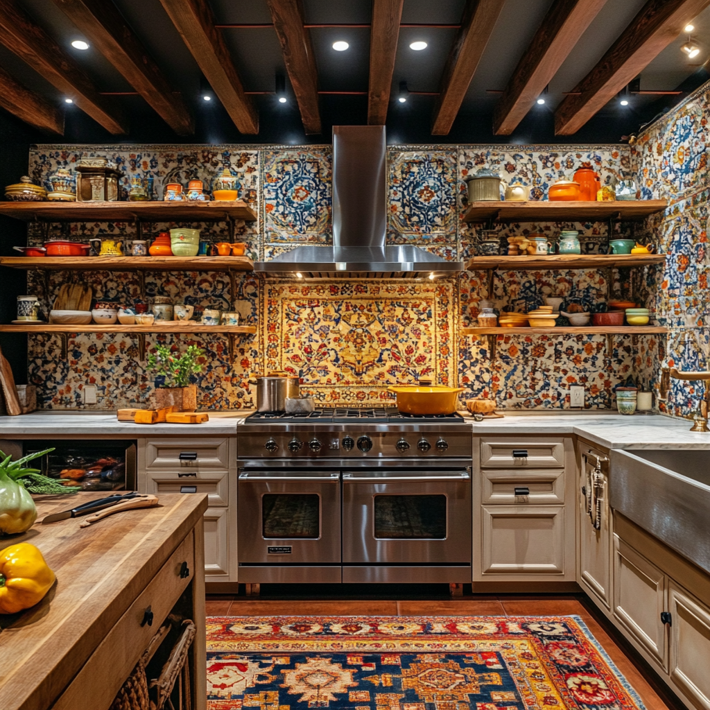 Traditional Persian Kitchen with Beautiful Decor and Ambiance.