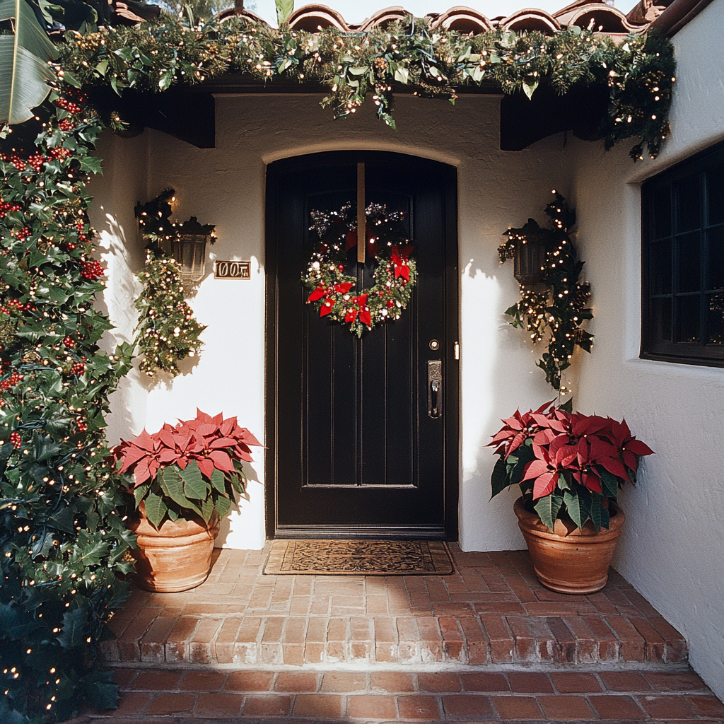 Traditional Spanish Christmas Decor at Los Angeles Home