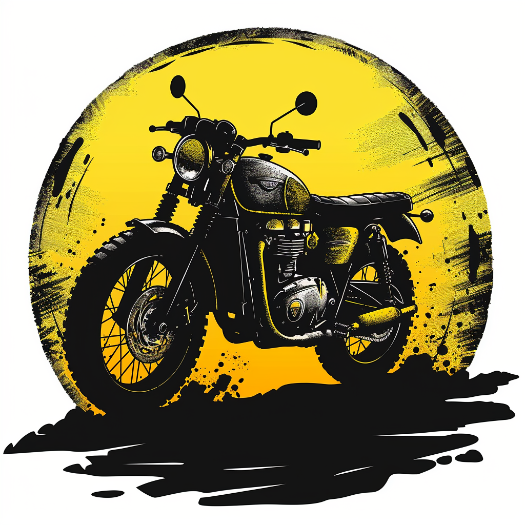 Triumph Scrambler Motorcycle Logo on Grungy Background