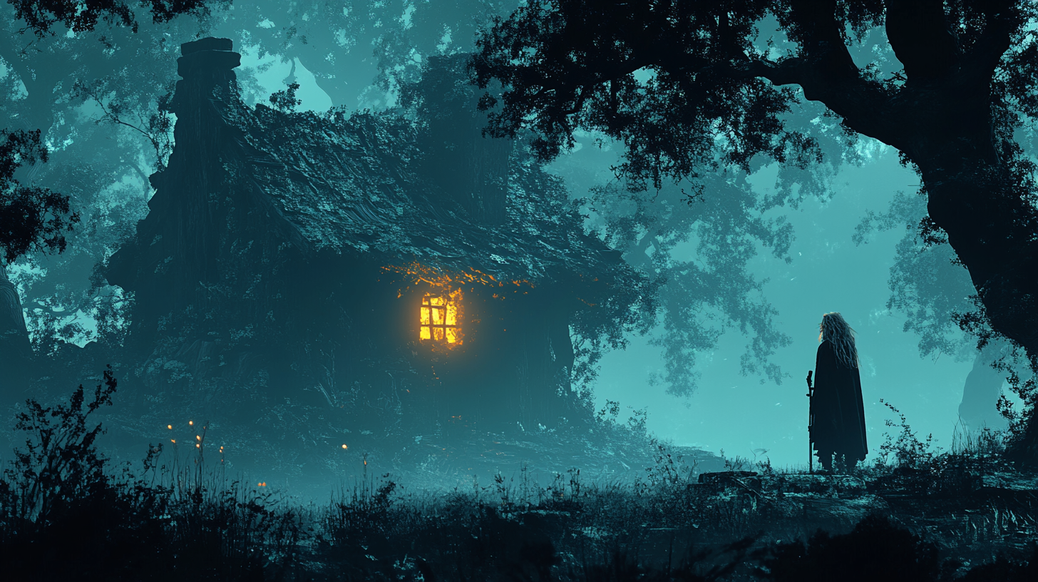 Twilight Forest with Baba Yaga and Magical Hut