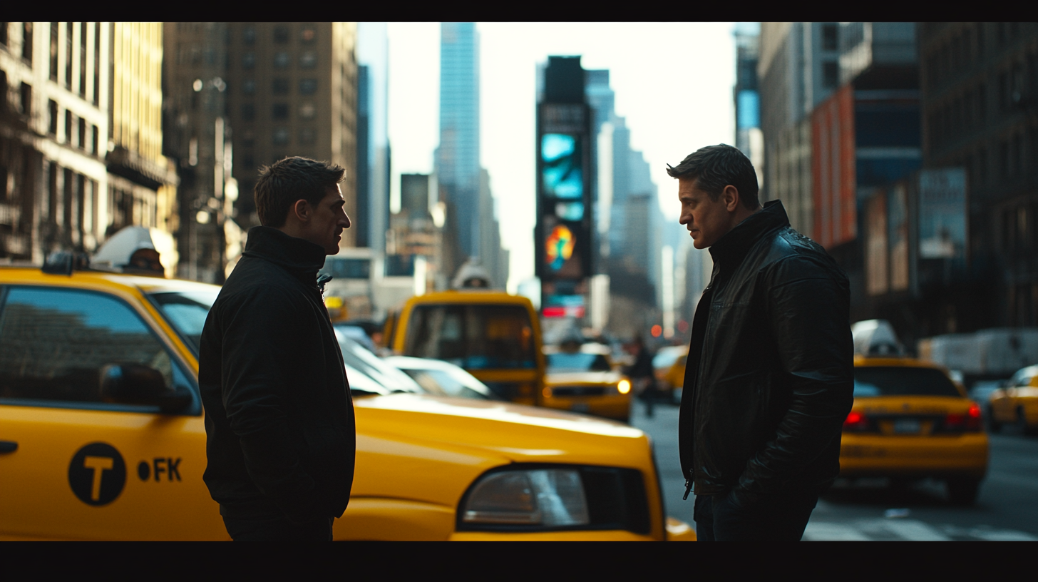 Two Men in Different Colors in New York