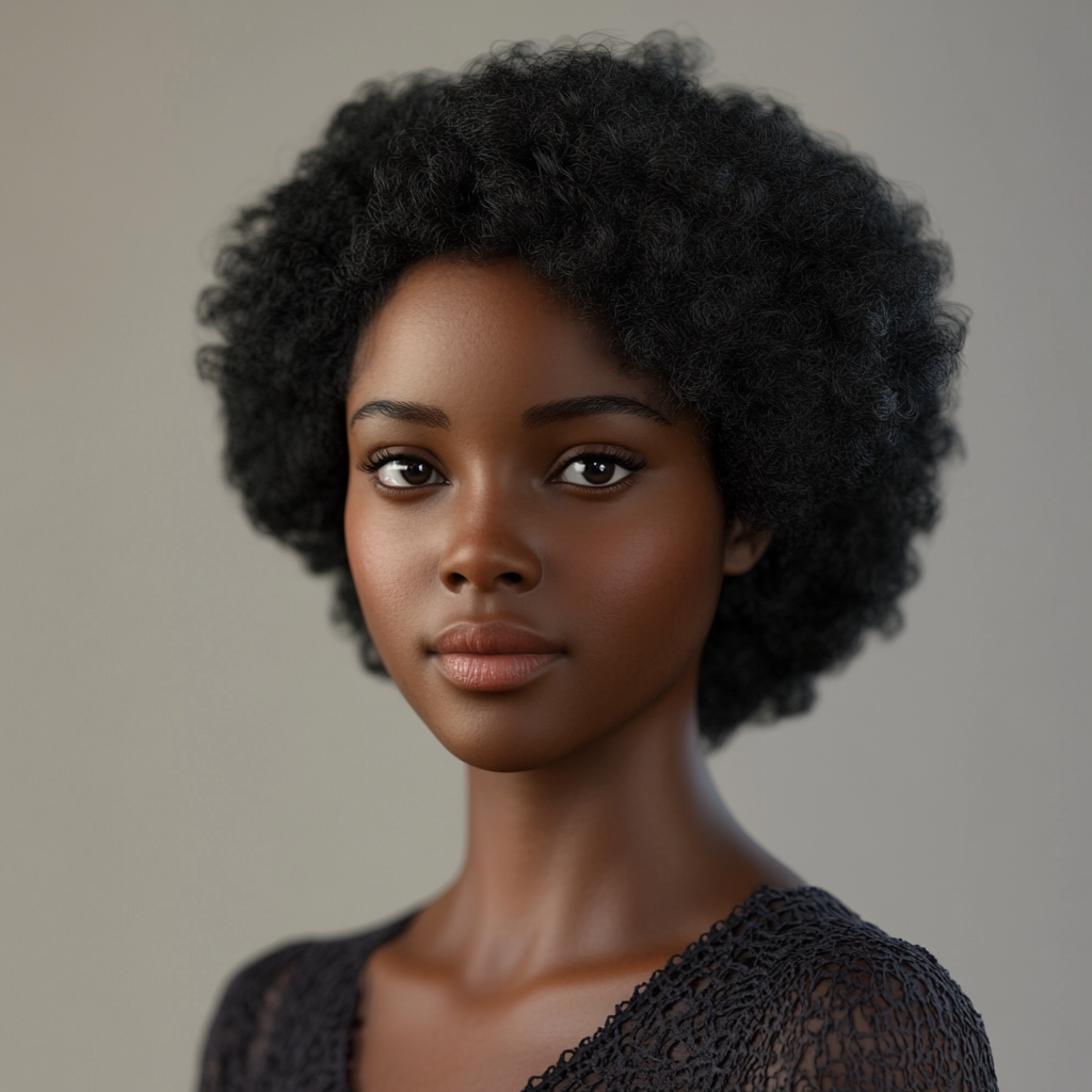 Ultra-realistic portrait of 28-year-old African woman - raw-style