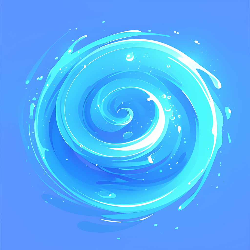 Vector Blueberry Slushi Swirl Design - 9:16 Ratio