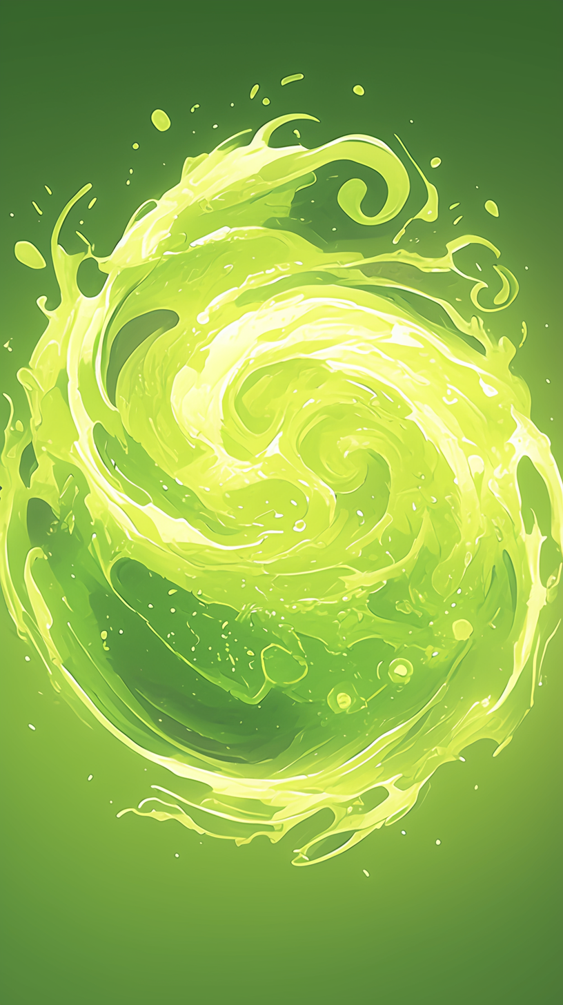 Vector Green Apple Slushi Swirl Design