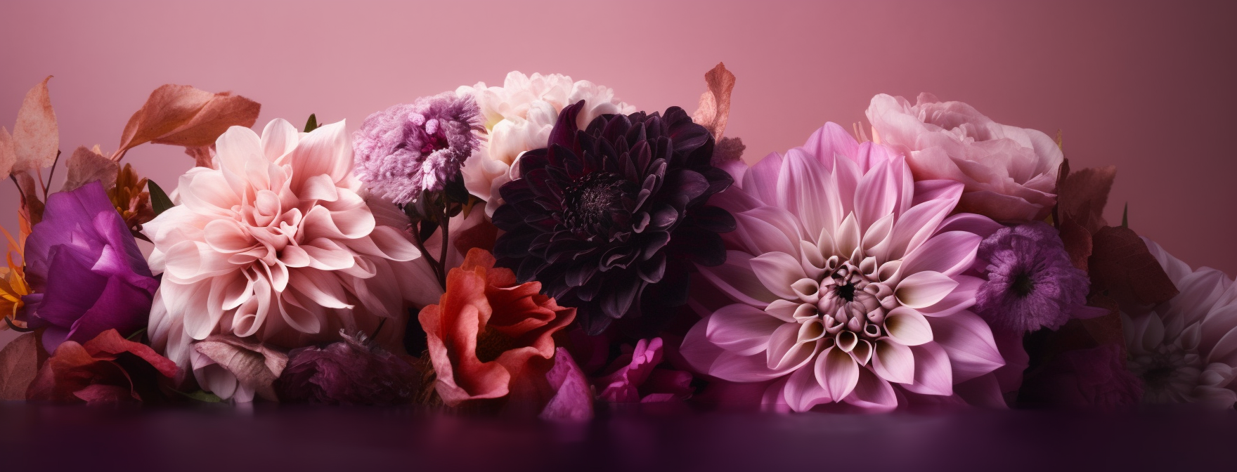 Vibrant Flower Bouquet on Gradient Background Self-Love Transformation