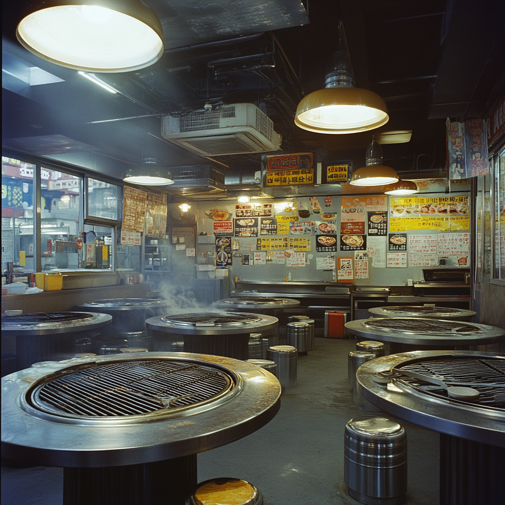 Vibrant Korean BBQ Eatery in Bright Daylight