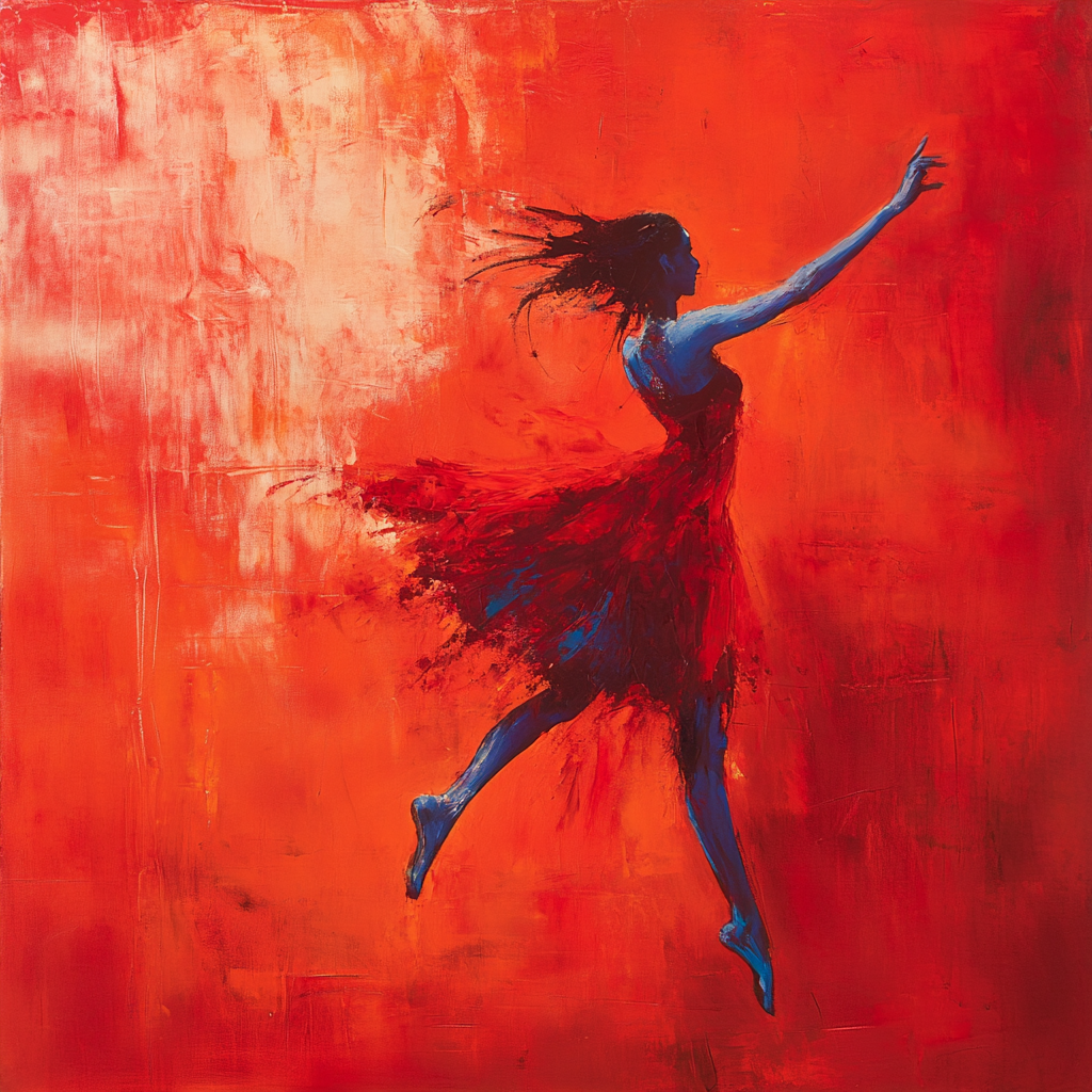 Woman Dancing in Modern Style Painting