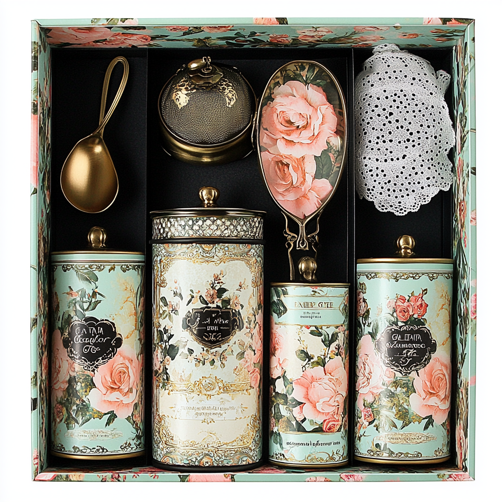 Victorian Tea Party Gift Set with Modern Twist