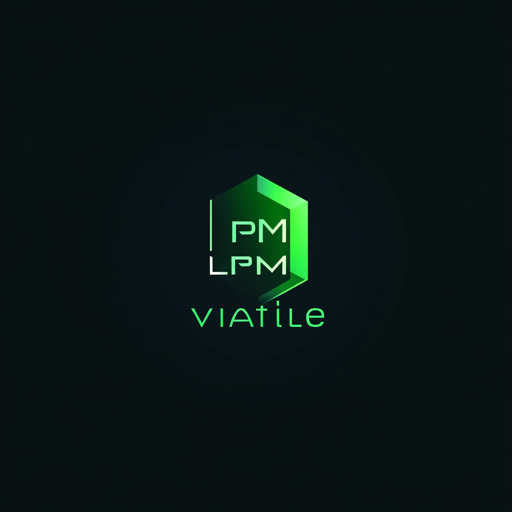 Virtual LPM Professional Logo in Bold Green Color