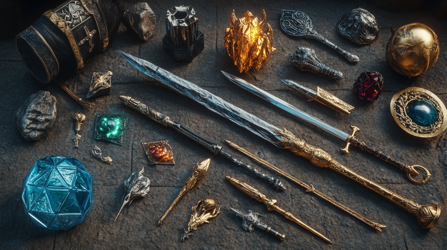 Vivid d&d 5e loot in 4k ultra detailed.