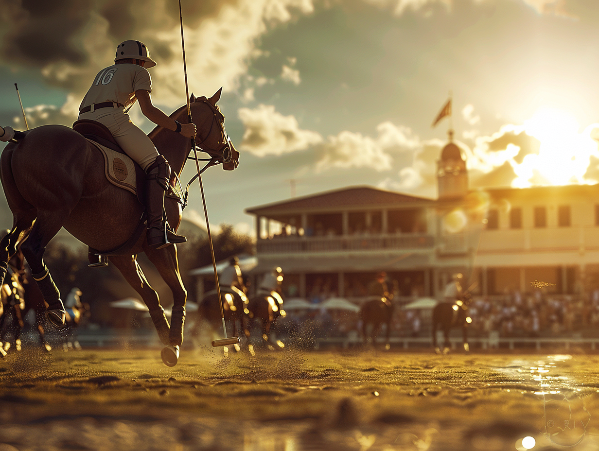 Vivid photo of award-winning polo match advertisement