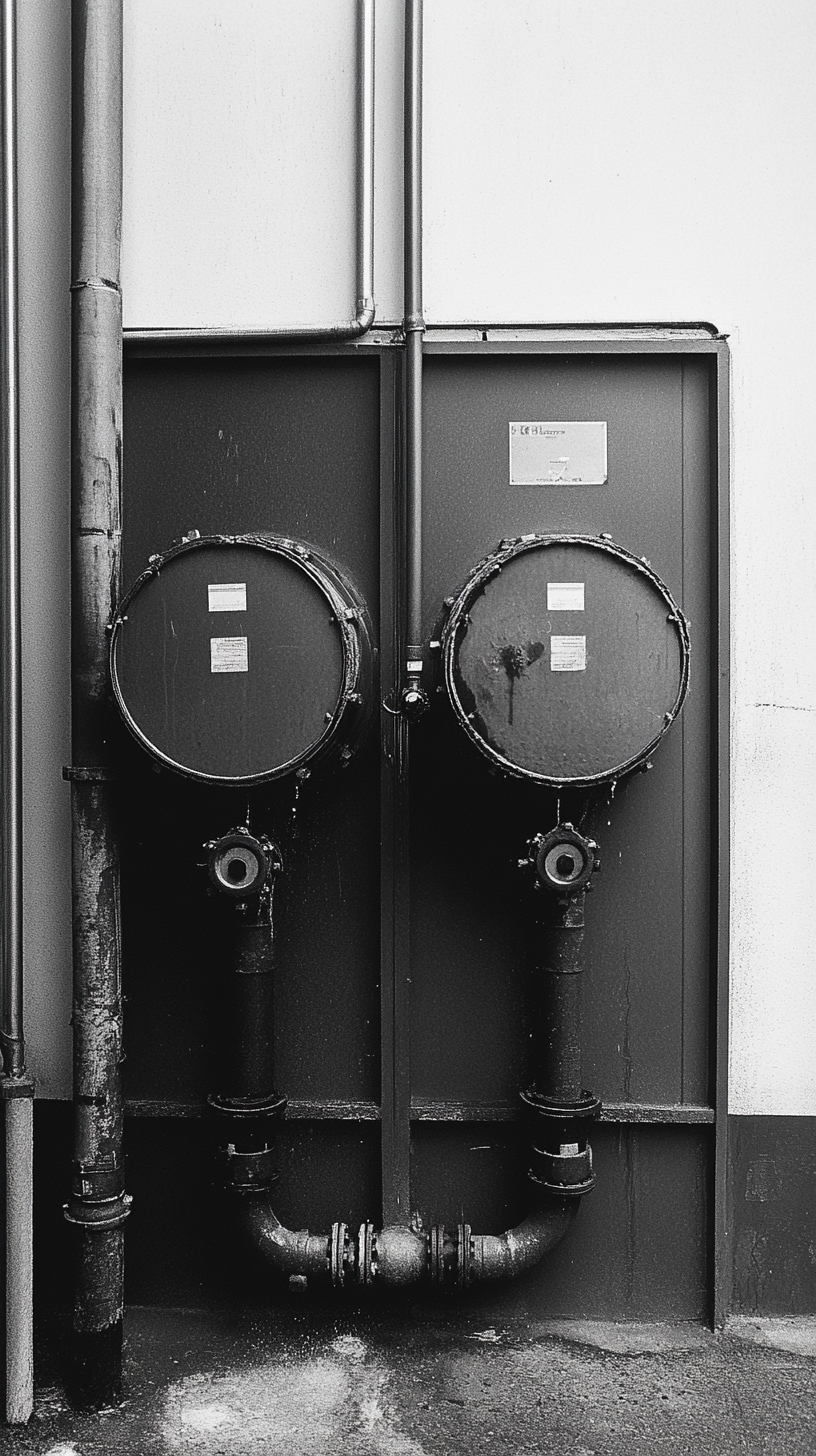 Water-powered electricity generator in buildings with film effect.