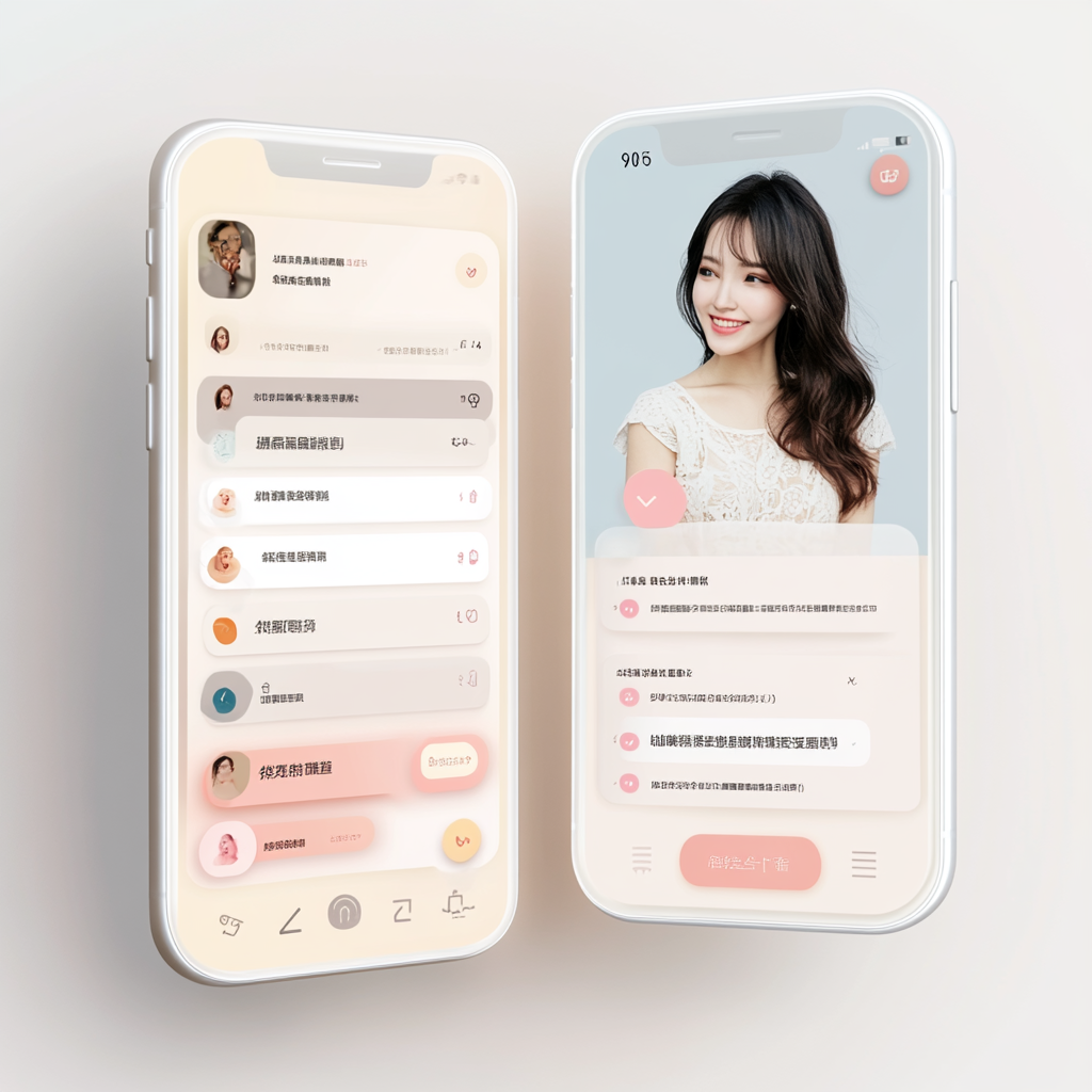 WeChat-inspired dating app chat design with soft gradients.