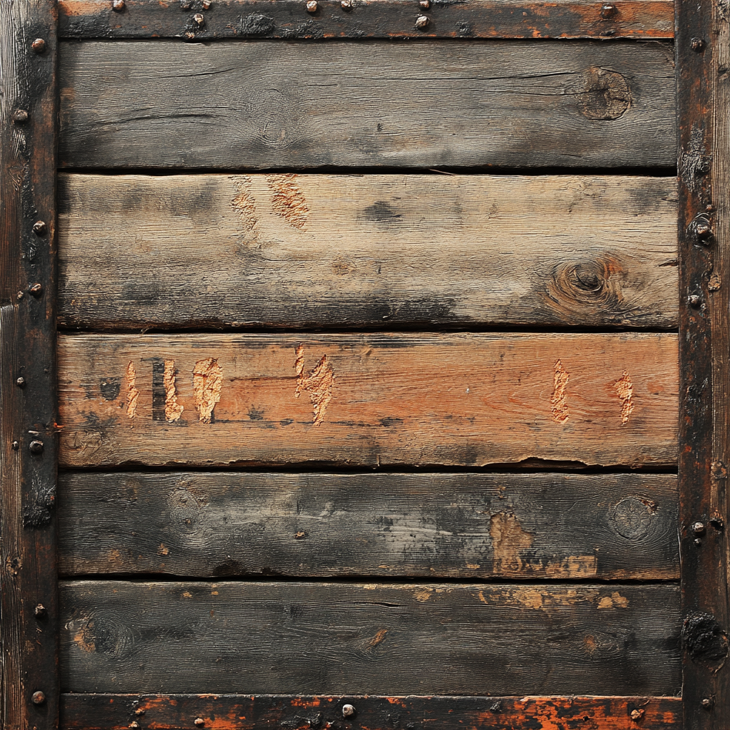 Weathered wooden crate sans text, rustic and warm tones.