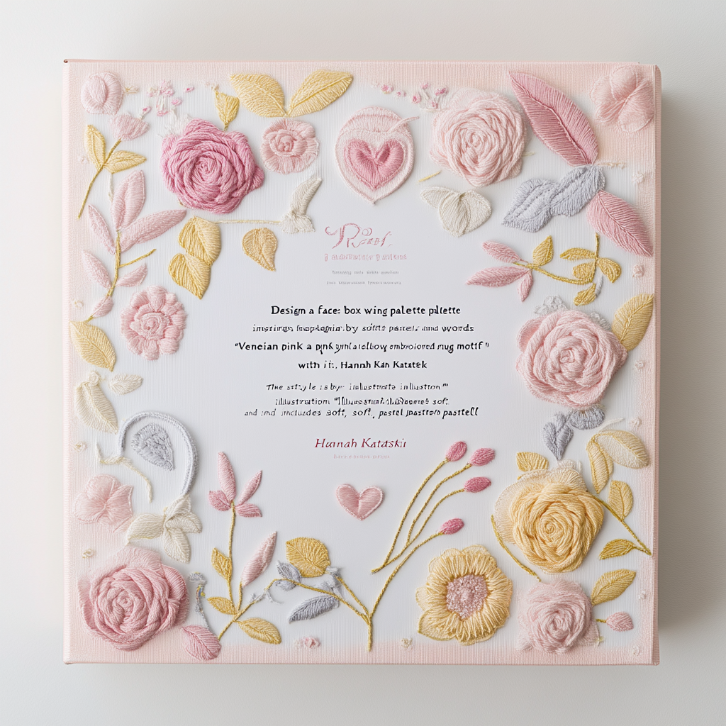 Winter-themed face box with pastel hues and floral motif