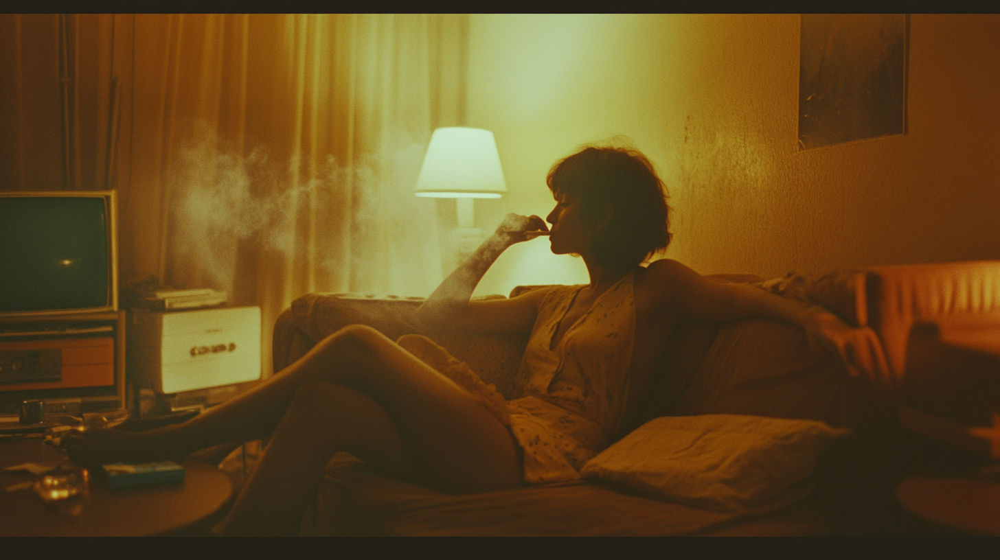 Women Smoking in Old East Berlin Apartment