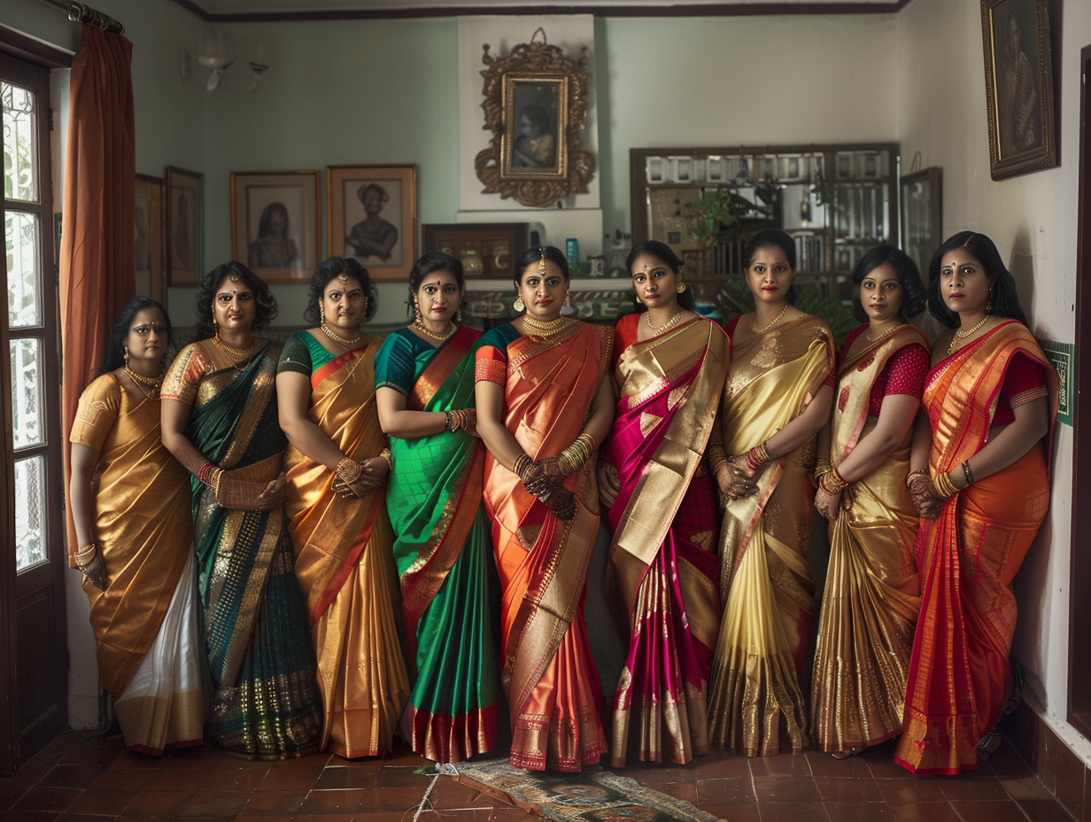 Women in Sarees Showcase Indian Heritage Fashion