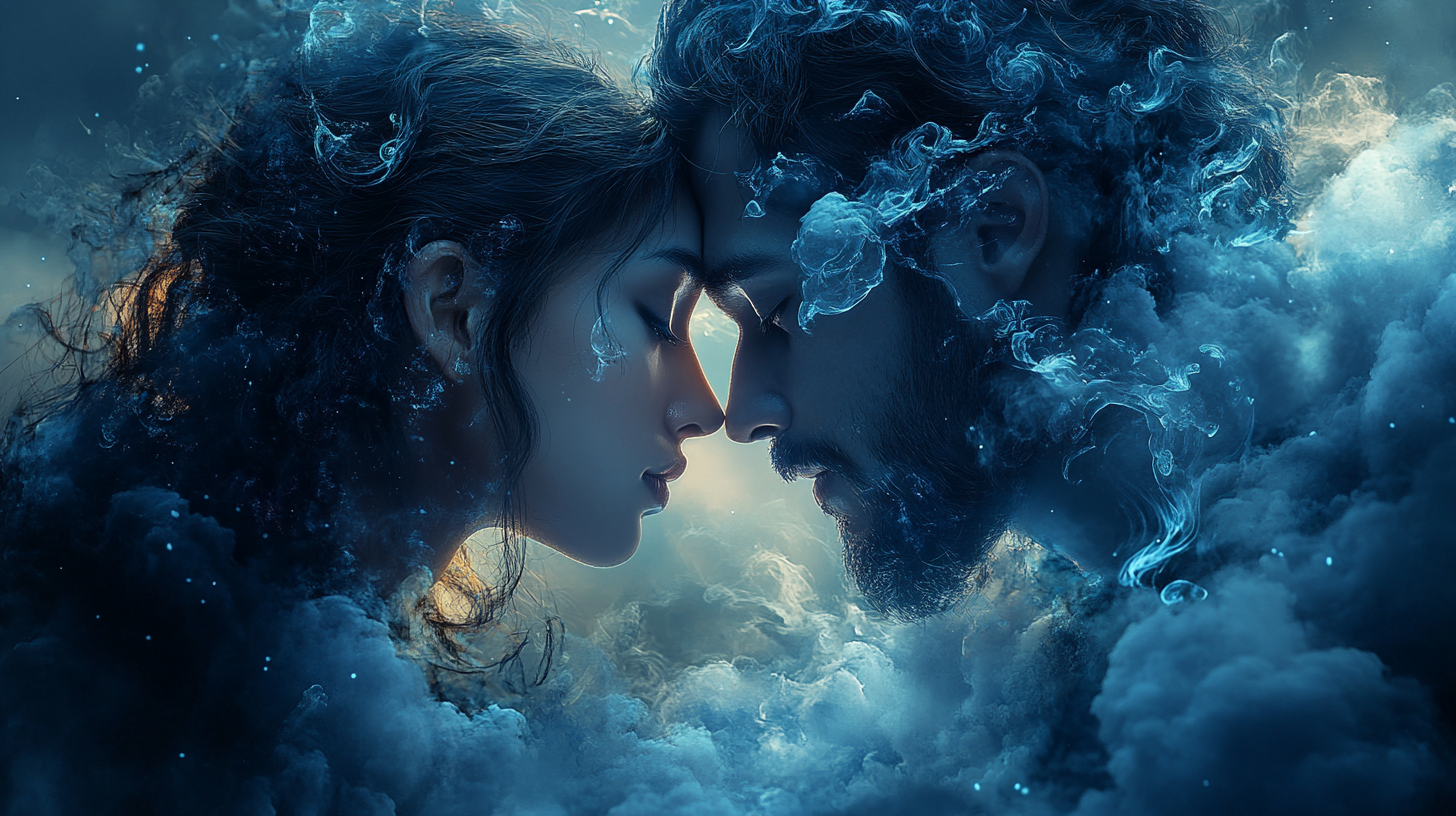 Worldly Embrace: Cloudy Photo Illustration Inspired by Tanya Shatseva