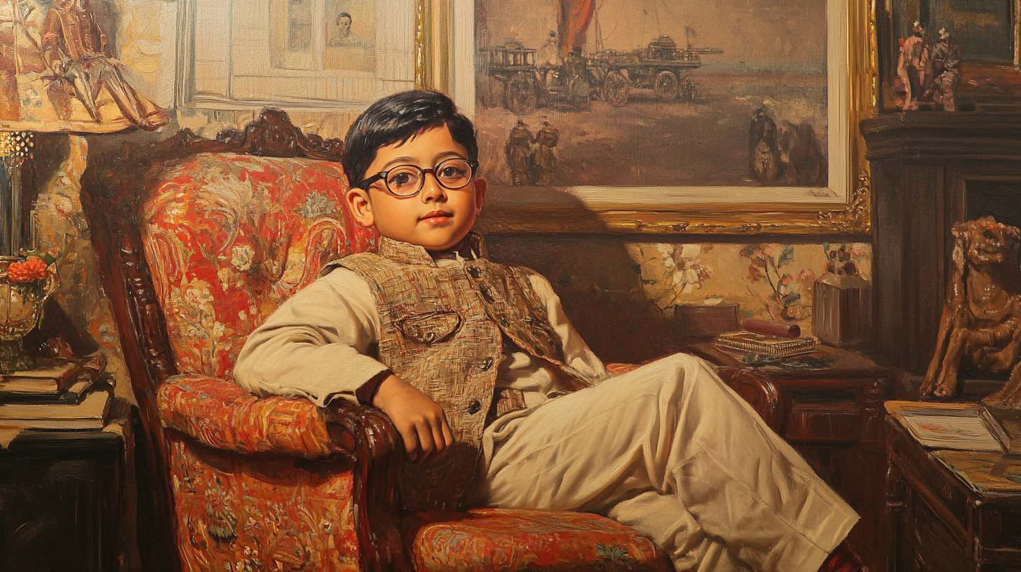 Young kid named Netaji, born in 1897, wealthy family.