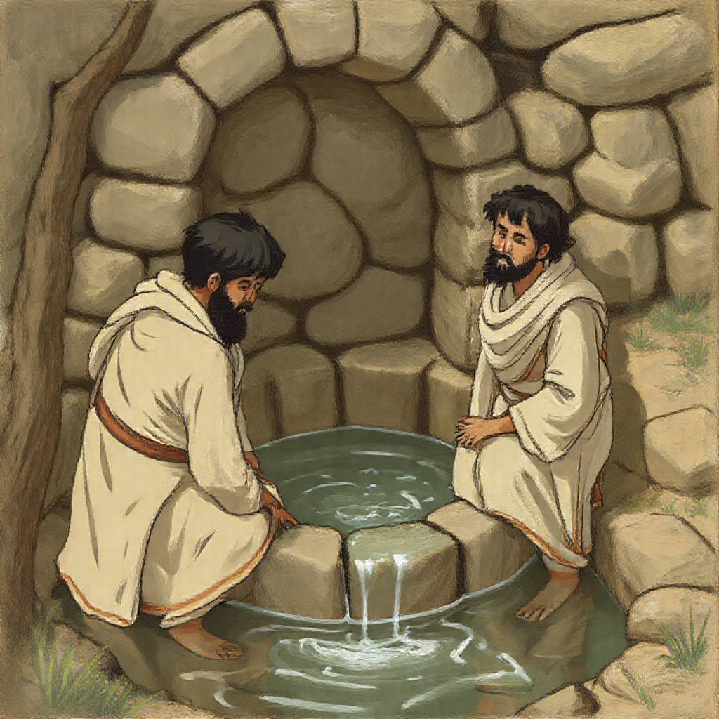 Yusuf's brothers are falling into the well.