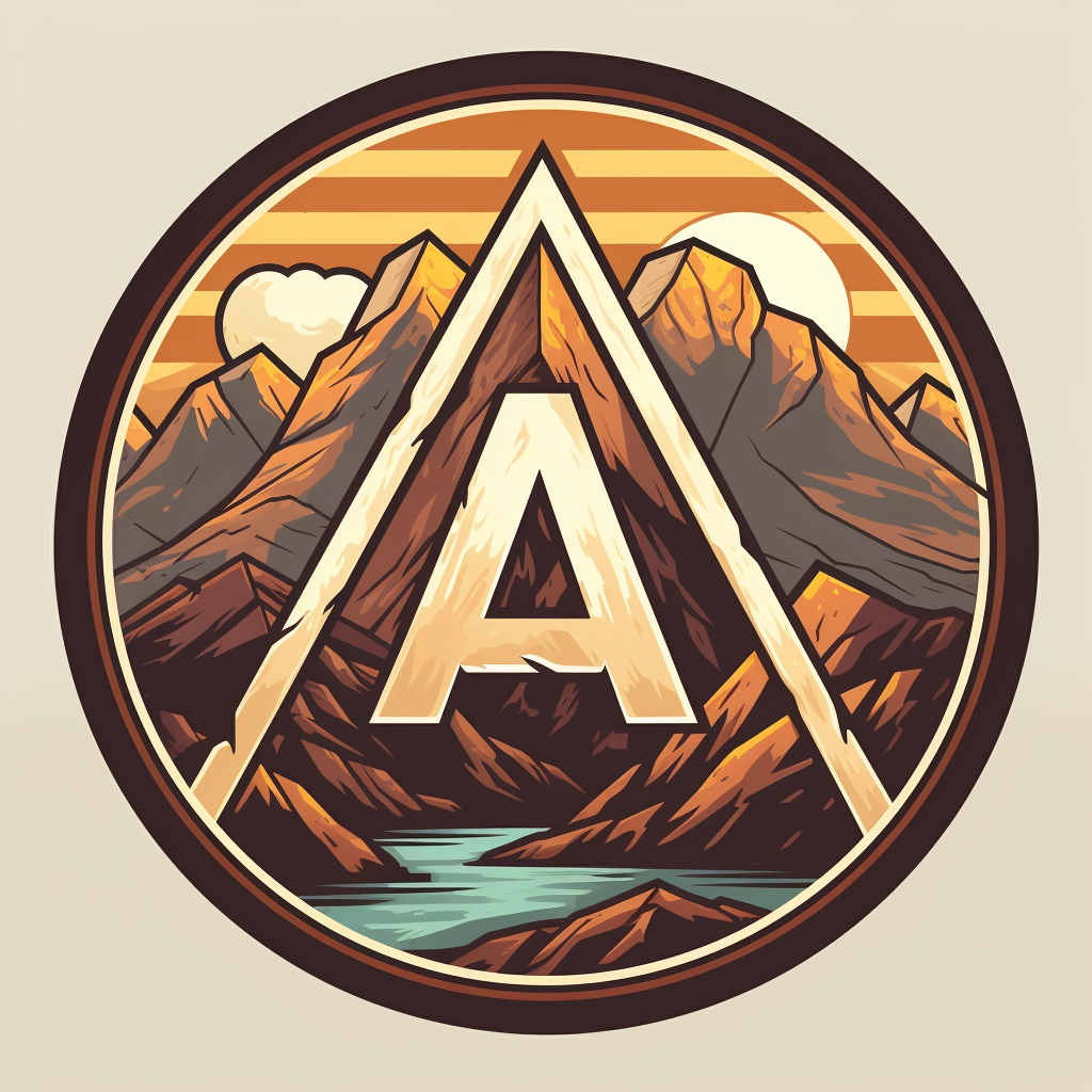 AAA Sticker Design with Mountain Encasing