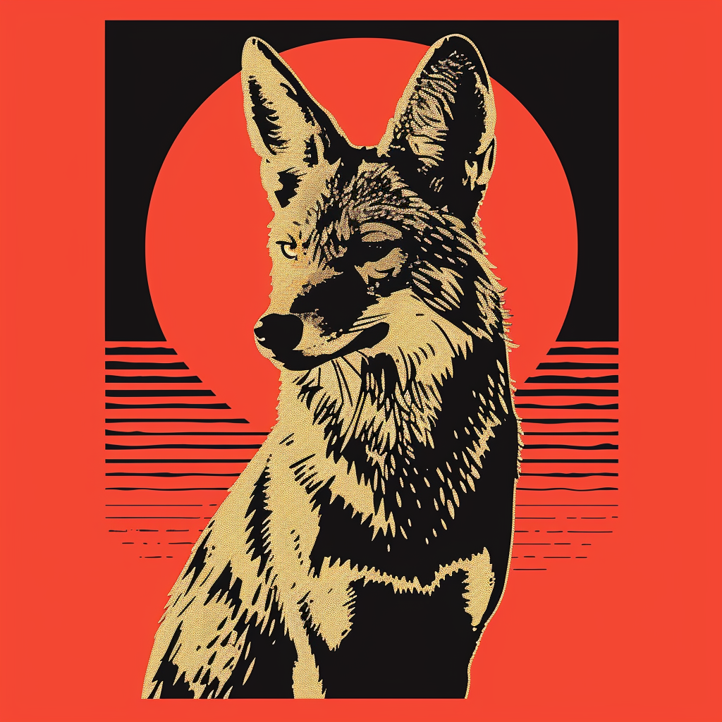 Coyote Artwork 1970s Draplin Style