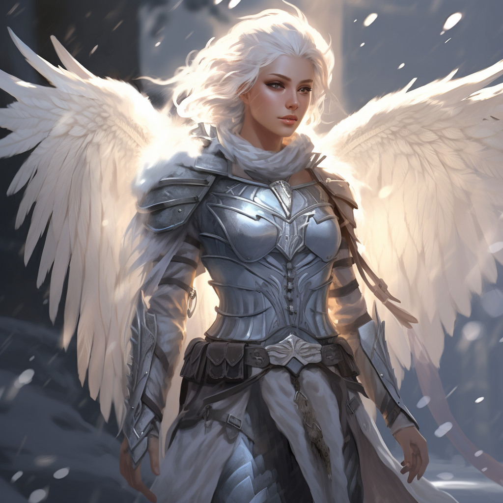 Aasimar Snow Skin DnD Art