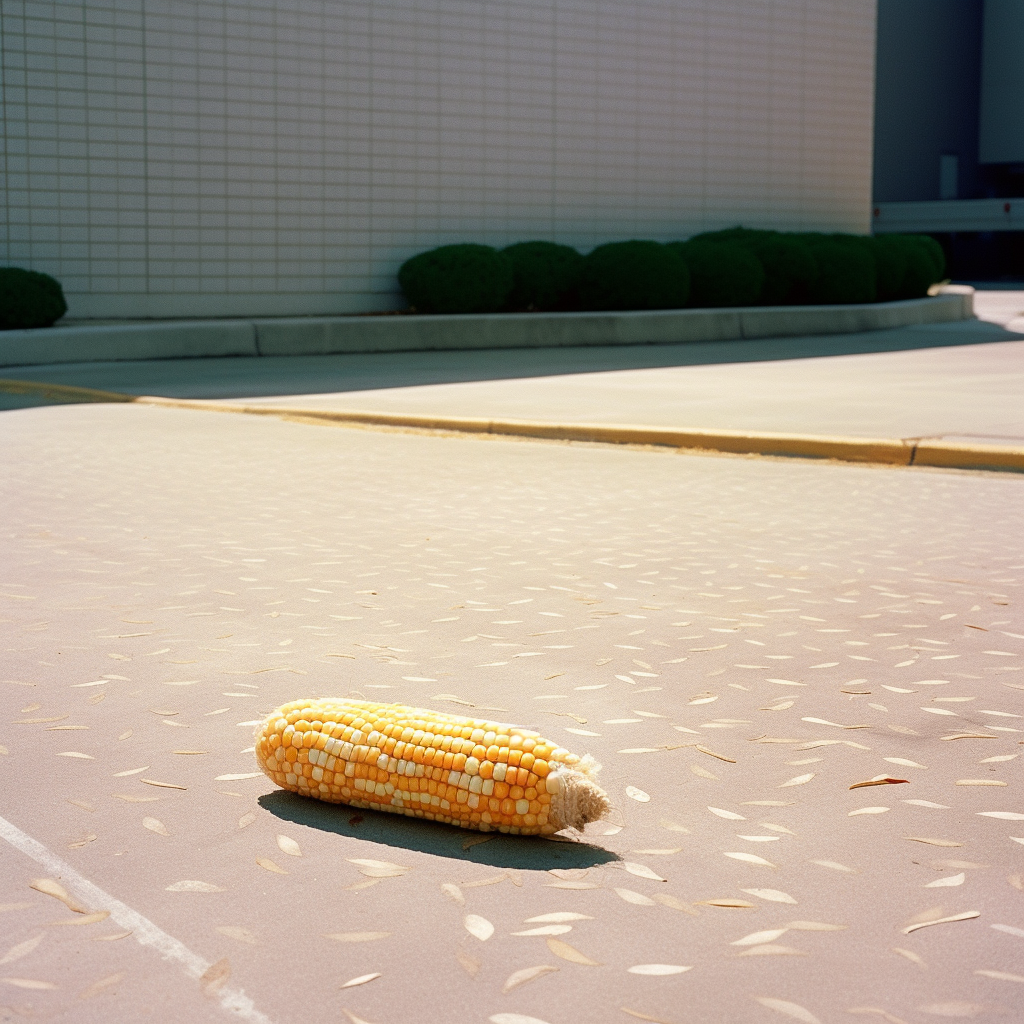 Artistic Parking Lot Corn Image