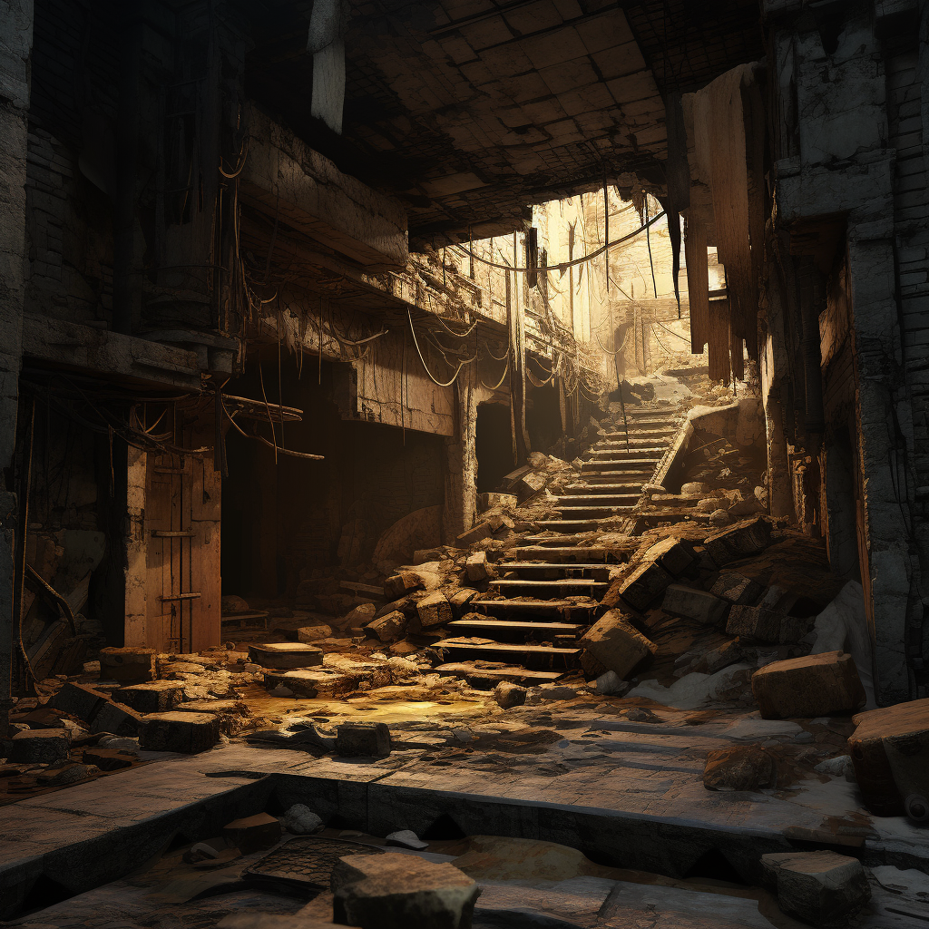 Grim Atmosphere Inside Abandoned Underground Apartment