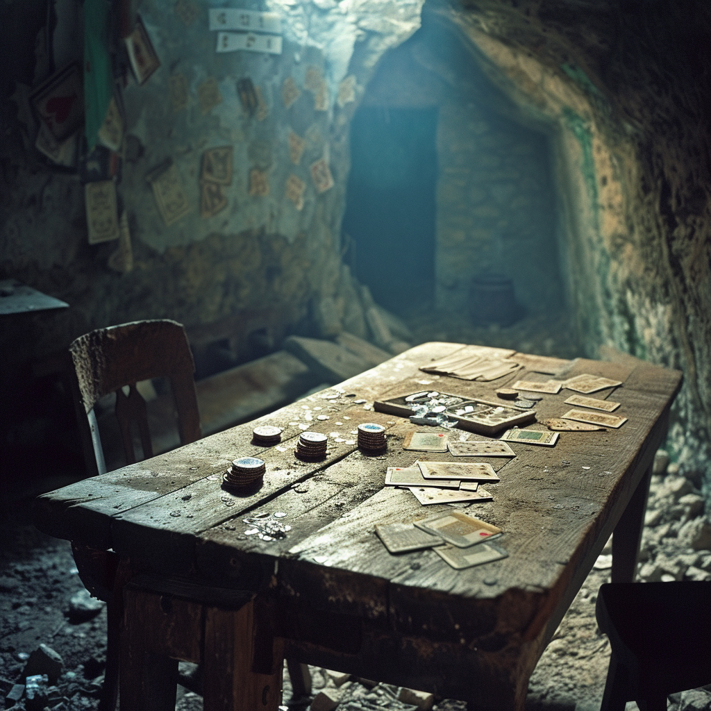 Abandoned Underground Room Poker Game