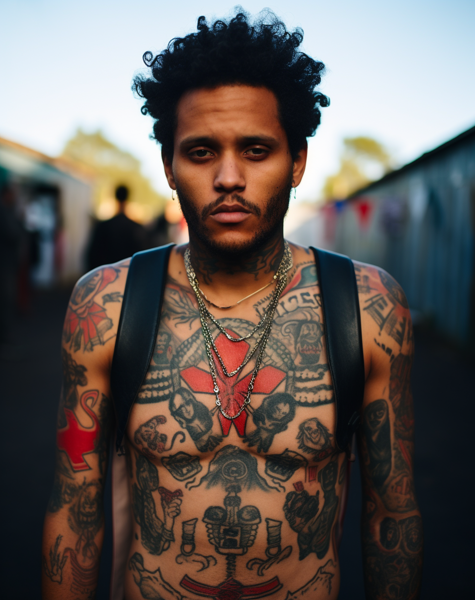 Abel Tesfaye with Chest Tattoo