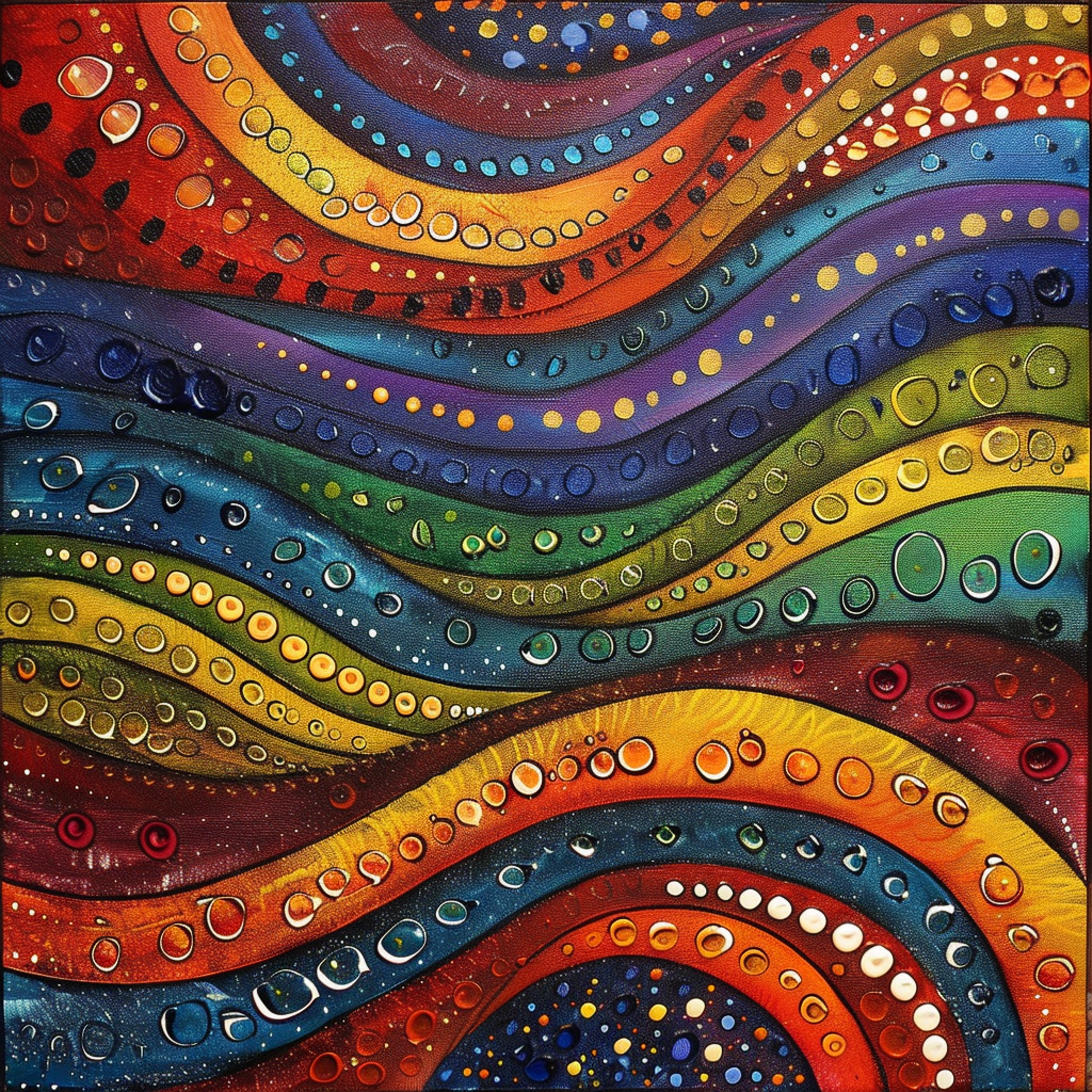 simple aboriginal painting colors