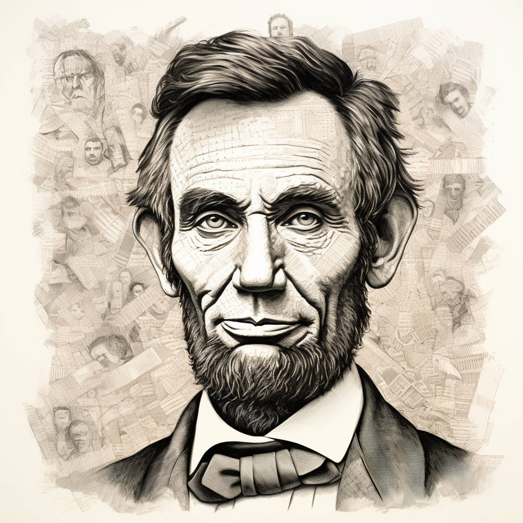 Abraham Lincoln currency portrait illustration