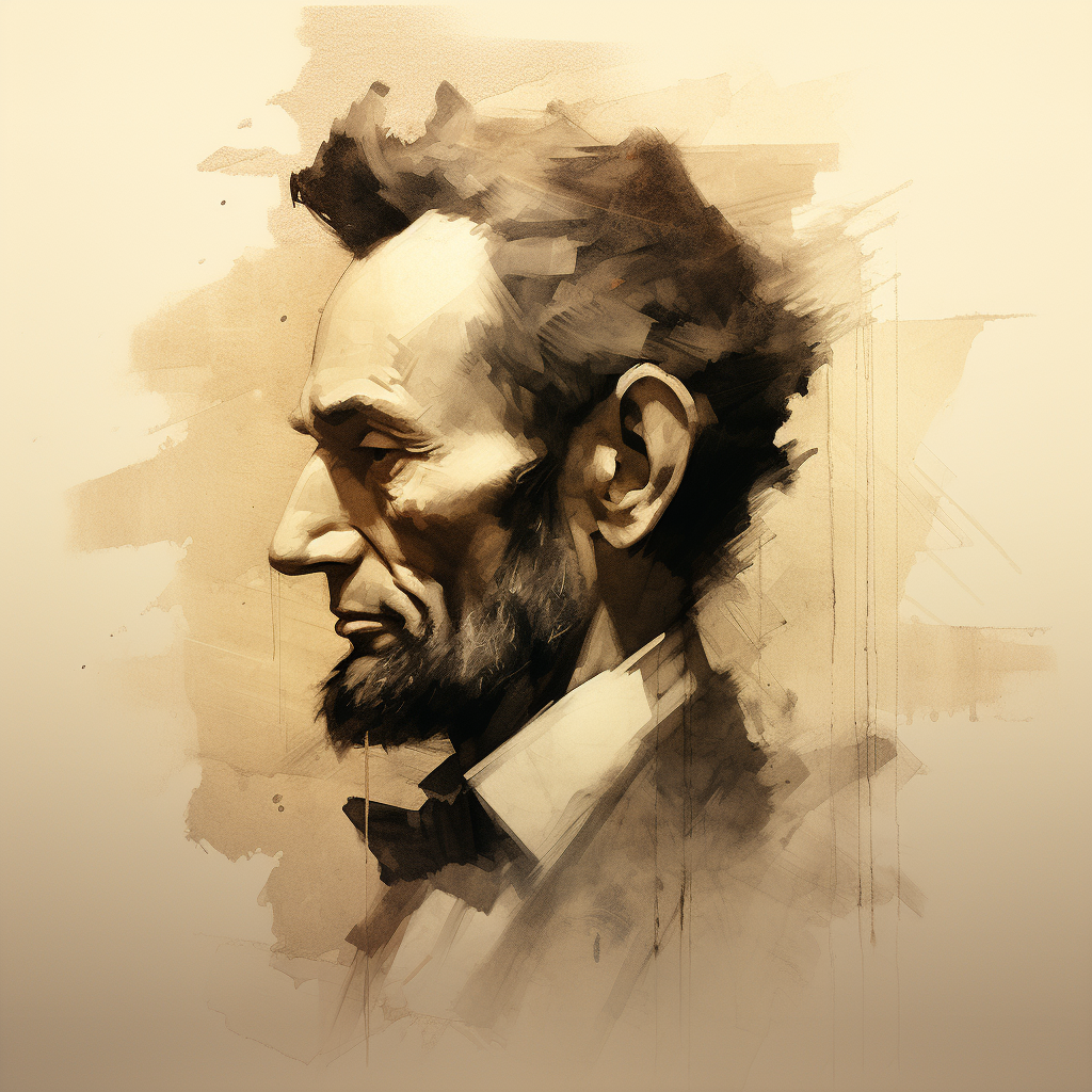 Artistic rendering of Abraham Lincoln