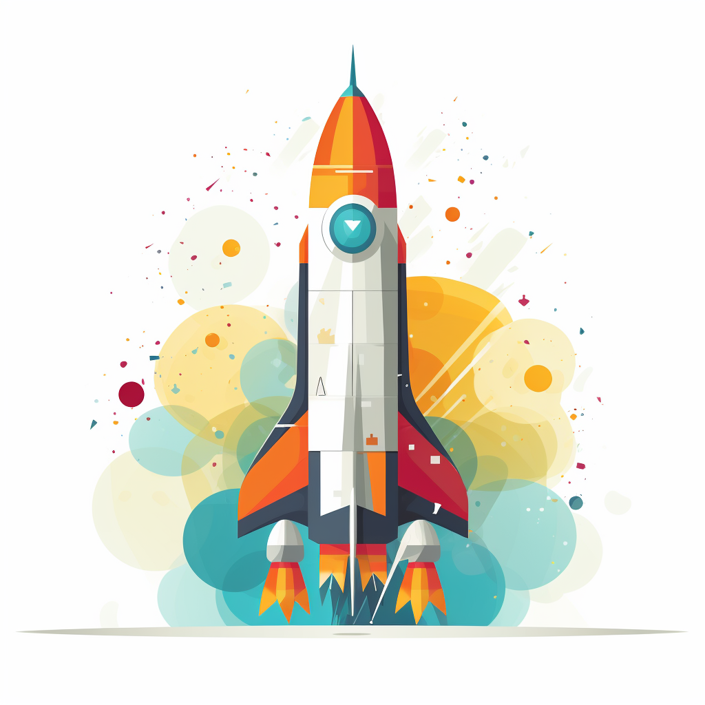 Abstract 2D Rocket Vector